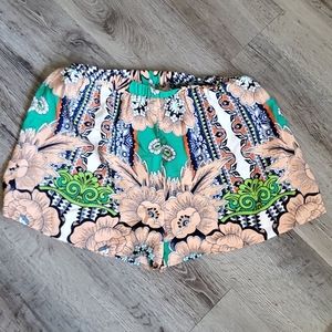 Pink Owl Floral Soft Shorts